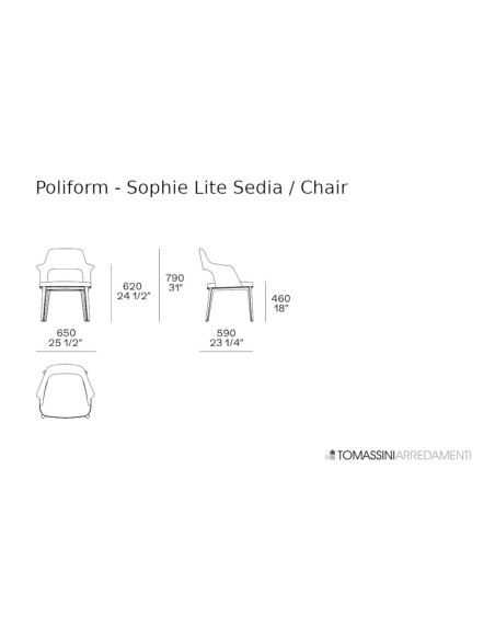 Chaise Sophie Lite en cuir beige (Offre Expo) Poliform - 8