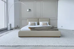 Letto Adam in pelle beige (Offerta Expo) Giorgetti - 7 2