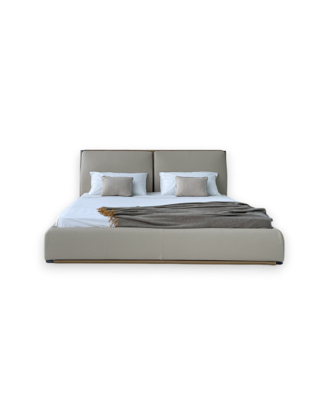 Lit Adam en cuir beige (Offre Expo) Giorgetti - 7