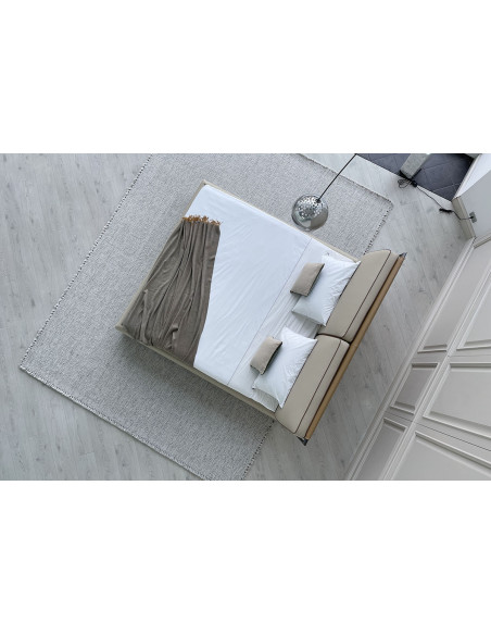 Letto Adam in pelle beige (Offerta Expo) Giorgetti - 5