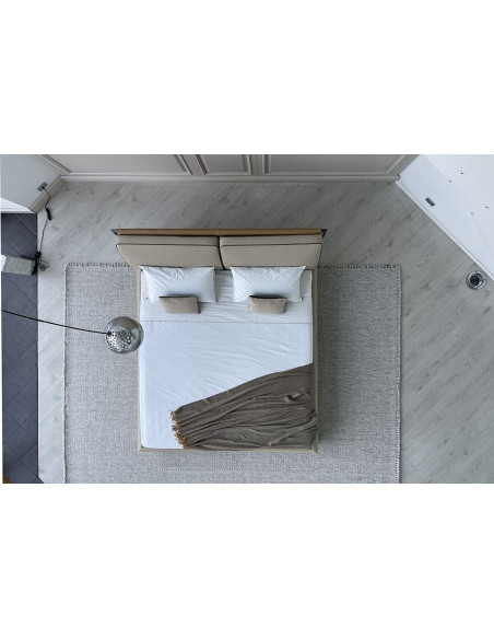 Lit Adam en cuir beige (Offre Expo) Giorgetti - 6