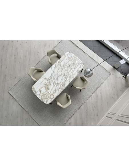 Henry Table in Calacatta marble (Expo Offer) Poliform - 3