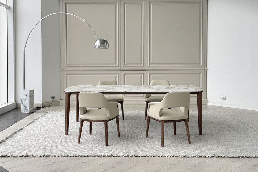 Henry Table in Calacatta marble (Expo Offer) Poliform - 5