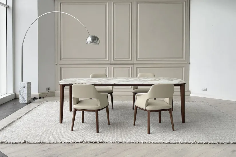 Tavolo Henry in marmo Calacatta (Offerta Expo) Poliform - 5