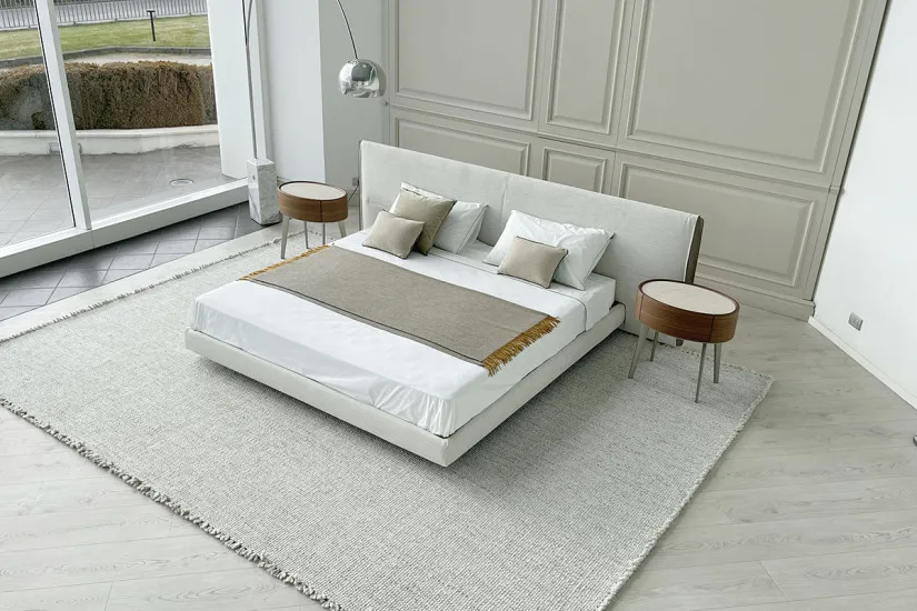 Yume Bed in Sand-Colored Fabric (Expo Offer) Poliform - 6