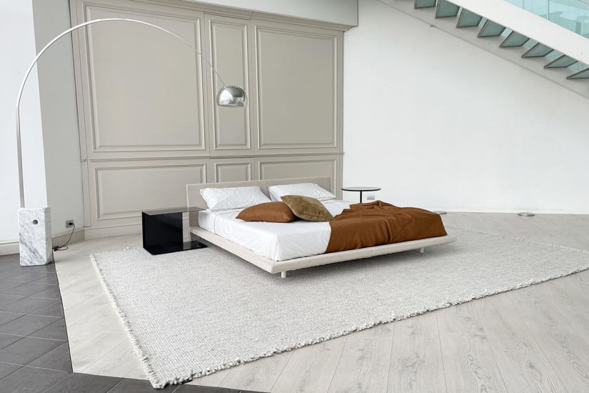 Chemise Bed in beige leather (Expo Offer) Living Divani - 5