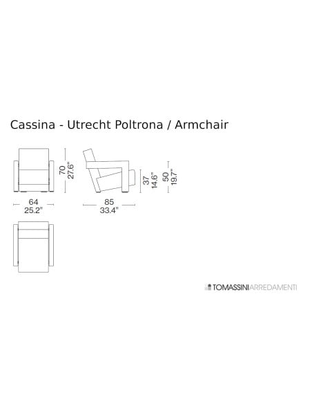 Fauteuil Utrecht Orange (Offre Expo) Cassina - 8