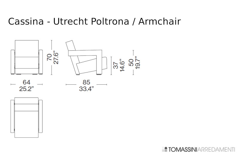 Fauteuil Utrecht Orange (Offre Expo) Cassina - 8