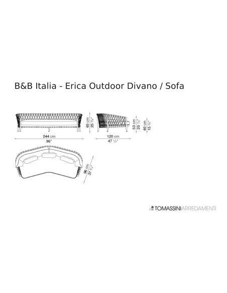 Canapé d'extérieur Erica rayé (Offre Expo) B&B Italia Outdoor - 7