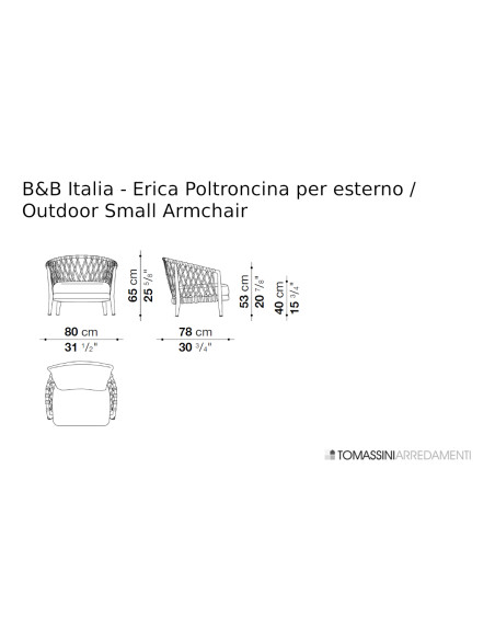 Petit fauteuil d'extérieur Erica (Offre Expo) B&B Italia Outdoor - 7