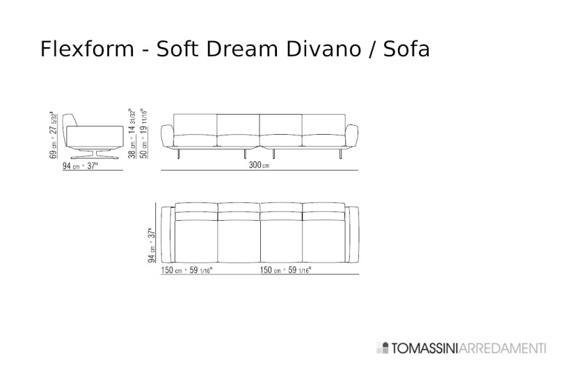 Canapé Soft Dream en cuir blanc (Offre Expo) Flexform - 7