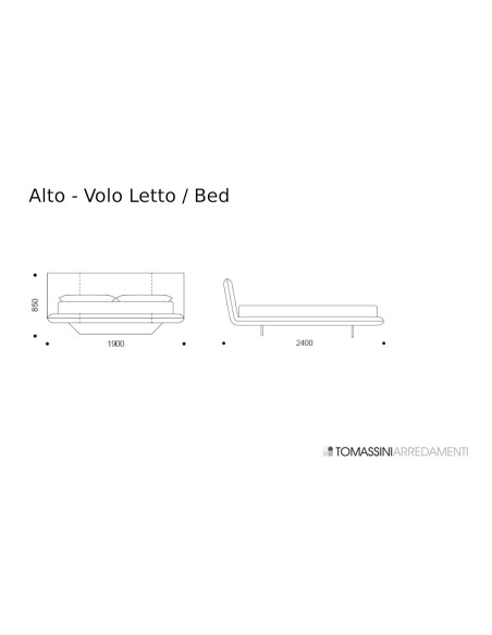 Letto Volo Grigio (Offerta Expo) Alto - 7