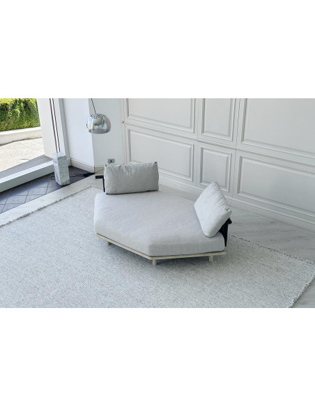 Eden Outdoor Hexagonal White Sofa Roda - 5