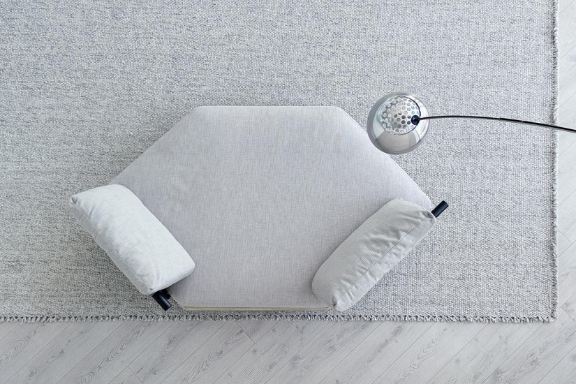 Canapé d'extérieur hexagonal Eden blanc Roda - 6