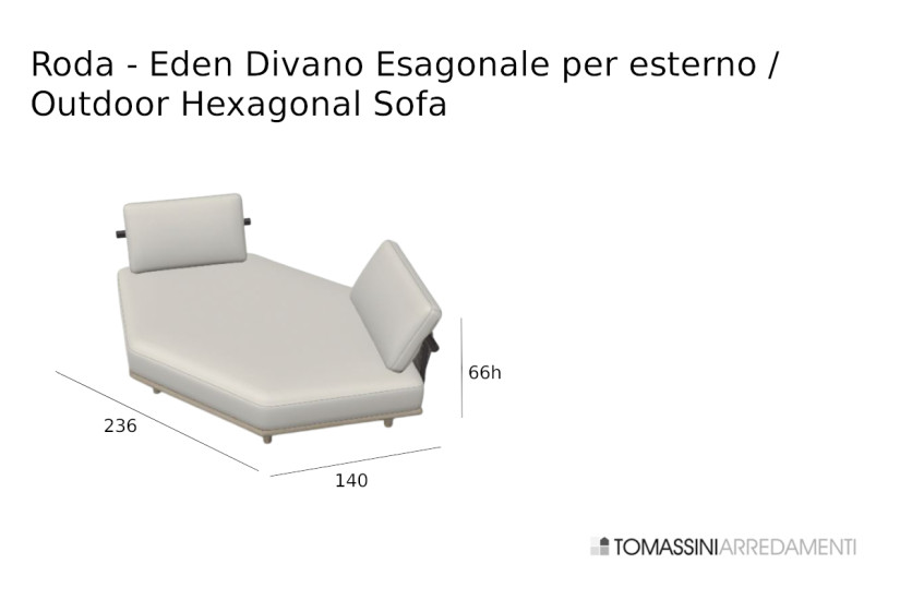 Eden Outdoor Hexagonal White Sofa Roda - 8