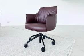 Archibald Task Managerial Bordeaux Armchair (Expo Offer) Poltrona Frau - 6 2