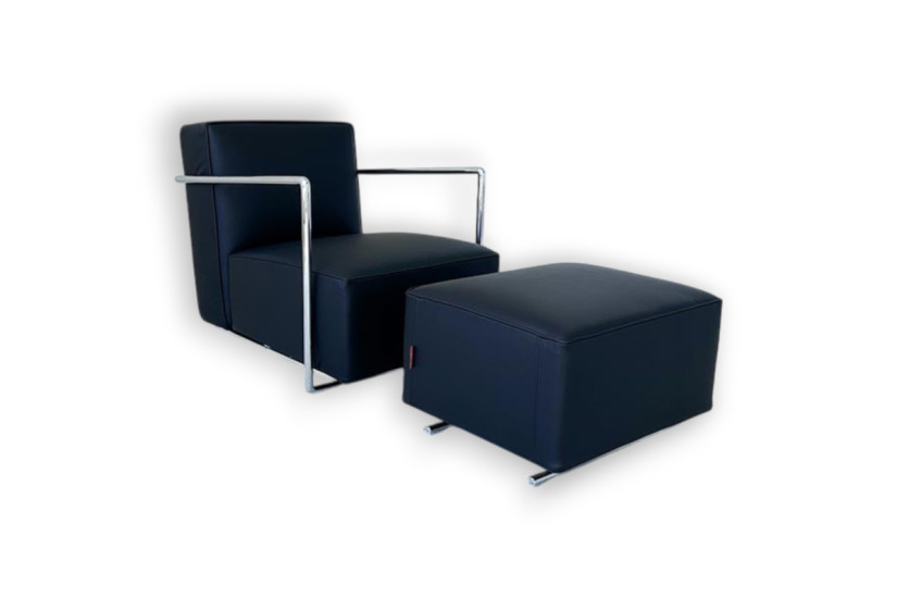 A.B.C. Black Armchair with Pouf (Expo Offer) Flexform - 7