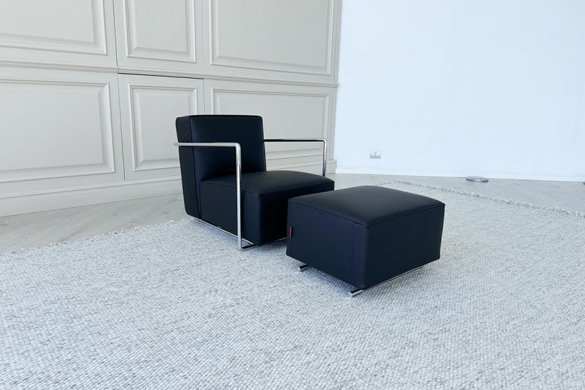 A.B.C. Black Armchair with Pouf (Expo Offer) Flexform - 4