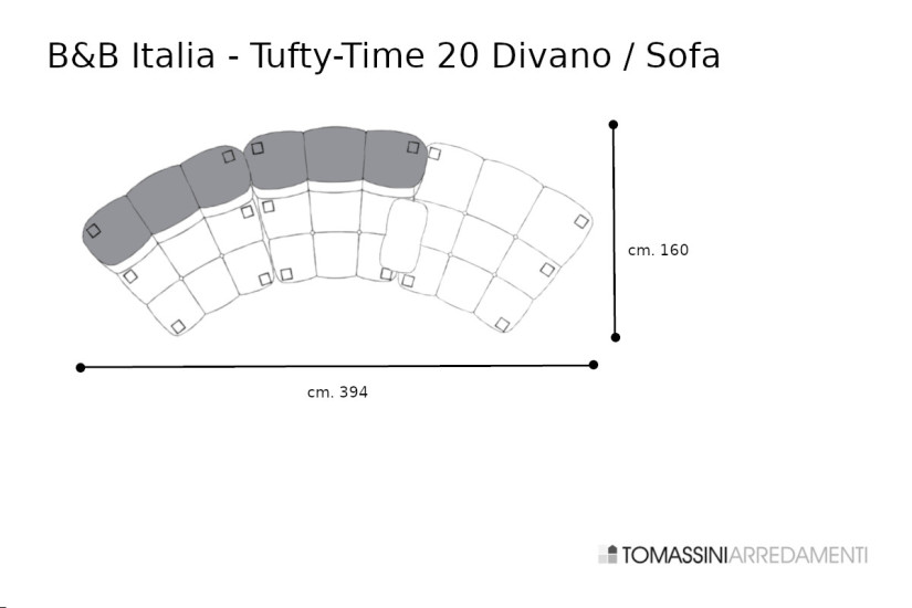 Canapé Tufty-Time 20 blanc (Offre Expo) B&B Italia - 9