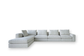 Canapé Dune en tissu blanc (Offre Expo) - Poliform