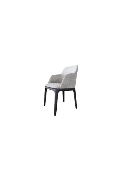 Chaise Grace en tissu gris (Offre Expo) - Poliform