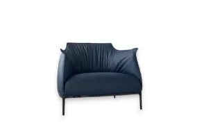Poltrona Archibald Large in pelle blu (Offerta Expo) Poltrona Frau - 8