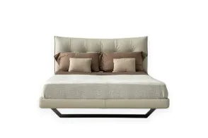 Letto Aurora Tre in pelle bianco sporco (Offerta Expo) Poltrona Frau - 9