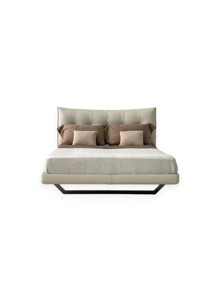 Aurora Tre Off-White Leather Bed (Expo Offer) Poltrona Frau - 9