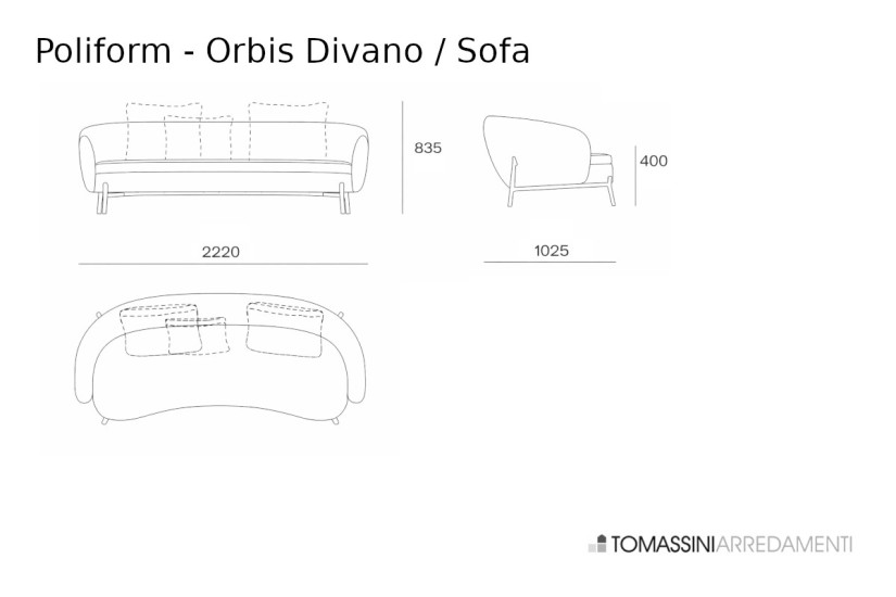 Divano Orbis bianco (Offerta Expo) Poliform - 10