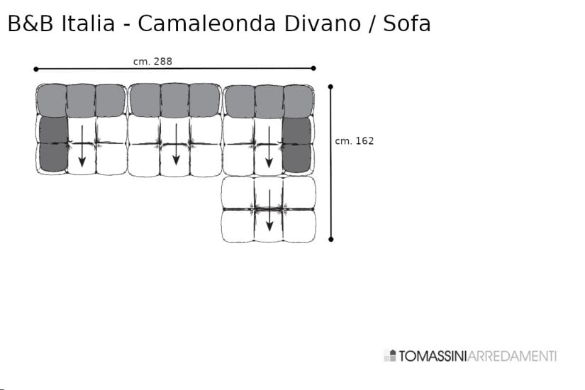 Divano Camaleonda marrone (Offerta Expo) B&B Italia - 9