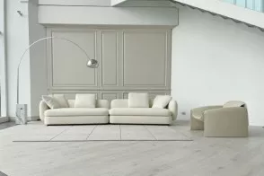 Divano Saint-Germain in tessuto bianco (Offerta Expo) Poliform - 6 2