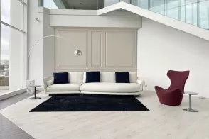 Noonu White Fabric Sofa B&B Italia - 5 2