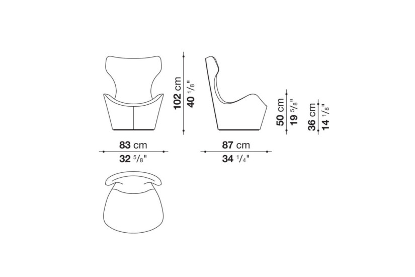 Grande Papilio Armchair in purple (Expo Offer)