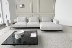 Brera Dove Grey Fabric Sofa (Expo Offer) Poliform - 9 2