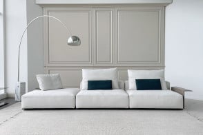 Westside Soft Ivory Fabric Sofa (Expo Offer) Poliform - 8 2