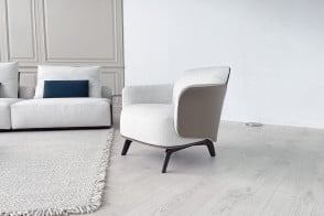 Kaori Ivory Fabric Armchair (Expo Offer) Poliform - 5 2